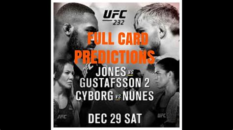 UFC 232 Full Fight Predictions and Breakdowns - YouTube