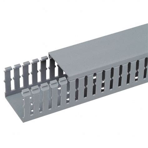 PANDUIT Wiring Duct, Gray, 6 ft Length, 1.75 in Width, 0.2 in Slot ...