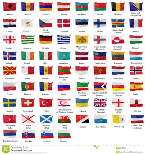 Illustration about 3d rendering of all the european flags. Illustration ...