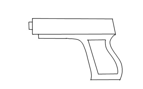 easy drawing of a gun - lineartdrawingstattoo