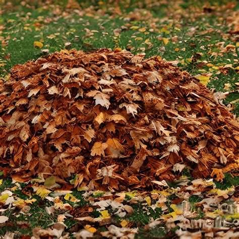 3D Fall Leaf Pile Photograph · Creative Fabrica