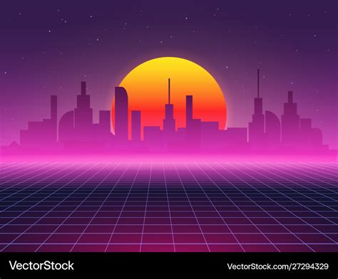 Futuristic background city landscape Royalty Free Vector