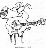 Banjo Clip Art Sketch Coloring Page sketch template