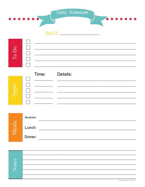 Daily Planner Excel Template