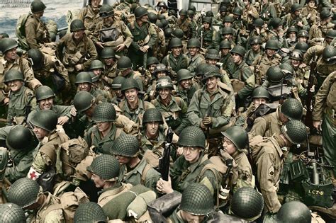 4th Infantry Division Tripp’s headed toward the beaches of Normandy, June 6, 1944. : r/wwiipics