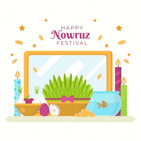 Free Vector | Flat design happy nowruz elements