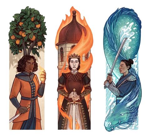 Priory of the Orange Tree bookmarks – Laya Rose Art