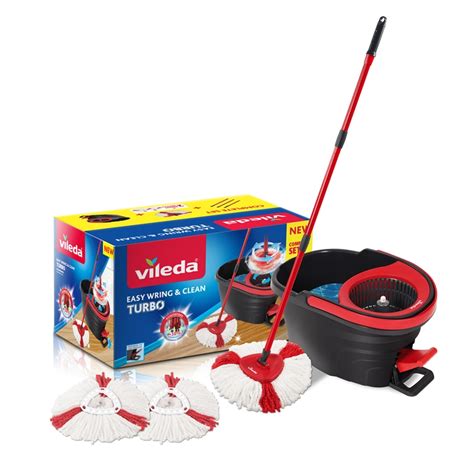 Vileda Easy Wring And Clean Turbo Mop With 2 Refills | Bunnings Warehouse