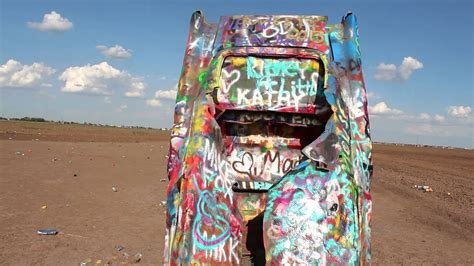 Cadillac Ranch on Route 66 - top 10 USA roadside attractions - YouTube