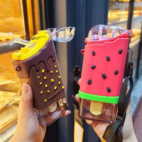 Cute-Ice-Cream-Popsicle-Water-Bottle-Fruit-Watermelon-Flask-Suitable ...