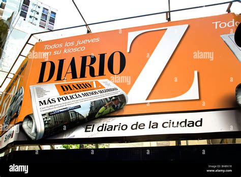 Buenos Aires Argentina Newspaper Billboard News Sign Stock Photo - Alamy