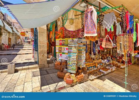 Old market in Jerusalem. editorial photo. Image of palestine - 33499591