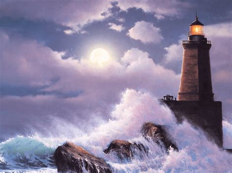 Lighthouse Stormy Sea Wallpapers - Wallpaper Cave