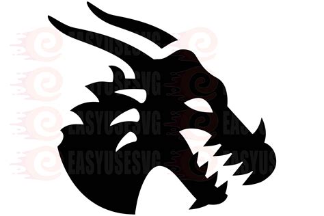 Simple Dragon Head Silhouette