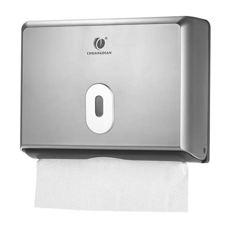 Anself Wall Mounted Paper Folded Hand Towel Dispenser Silver- Buy ...