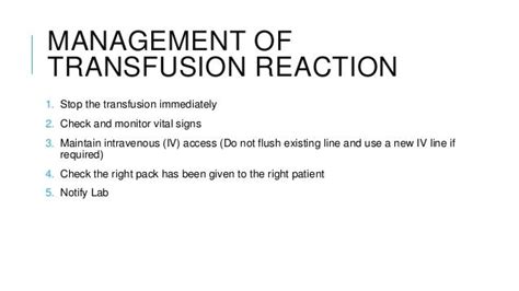 Blood transfusion reactions and complications