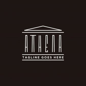 Athena Typography With Greek Historical Building Logo Design in 2020 | Building logo, Logo ...