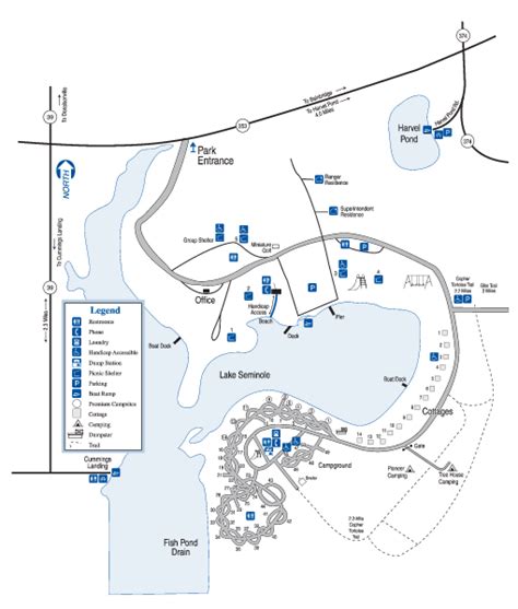 Seminole State Park Map - Seminole State Park GA • mappery