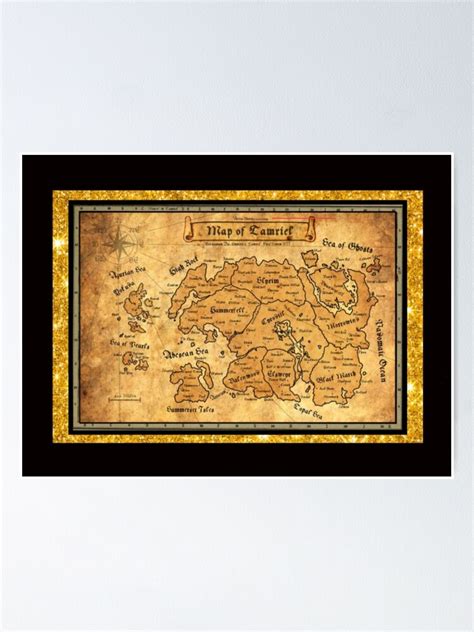 "Map of Tamriel -tamrie map " Poster for Sale by Hakimshirt | Redbubble