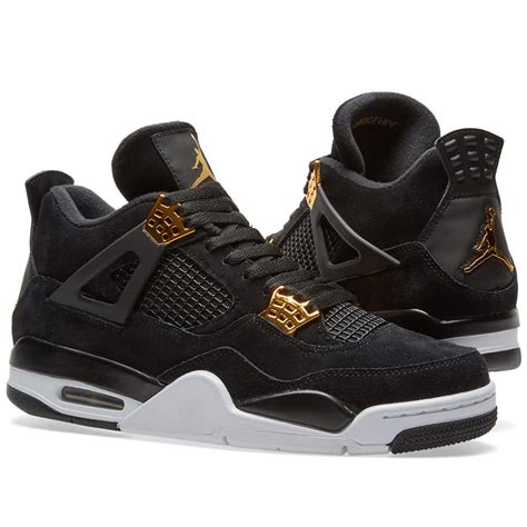 Nike Air Jordan 4 Retro 'Royalty' Black, Metallic Gold & White | END. (AU)