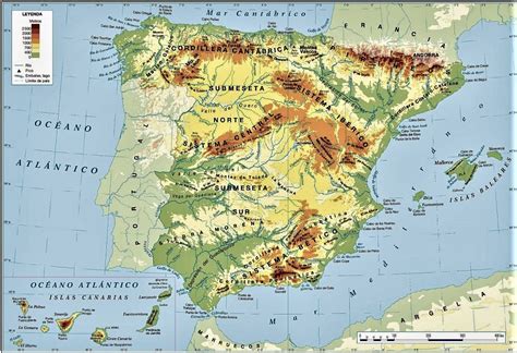 Pais Espana Mapa Fisico Sin Nombres - Citas Adultos En Madrid