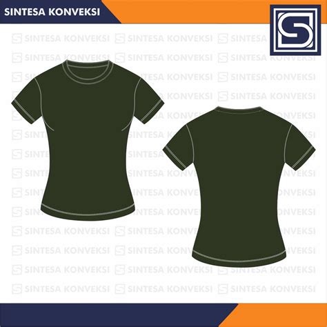 Desain Kaos Polos Hijau Army Depan Belakang - Desain Baju