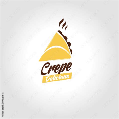 Logo Crepe Deliciosa de chocolate Stock Vector | Adobe Stock