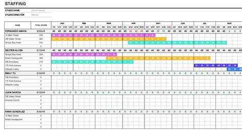 Architecture Project Staffing Plan Template