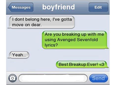 12 Funniest Break-up Lines Ever