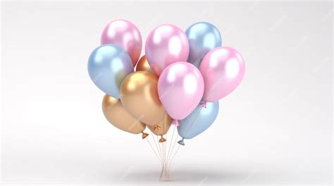 Premium AI Image | Rainbow of balloons on light background