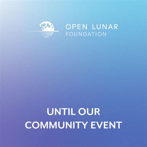 Open Lunar Foundation on LinkedIn: Only 7 days until our community ...