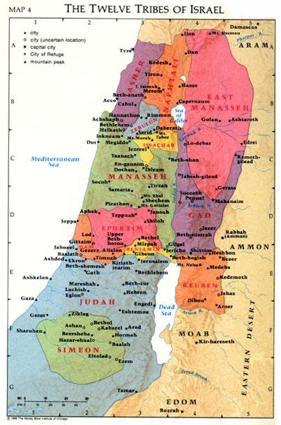 Las 12 Tribus de Israel | Biblical | Pinterest | Israel, Mapas y Historia