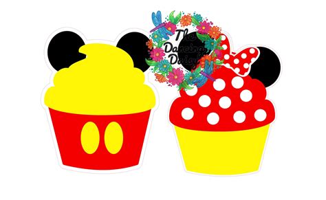 Paper, Party & Kids Clip Art & Image Files SVG DIGITAL FILE Mouse character cupcakes die cut ...