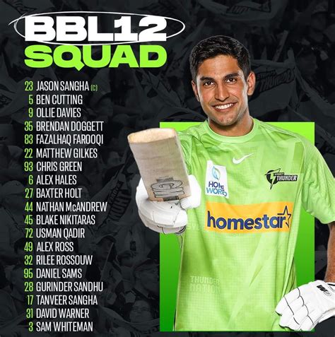 List of Sydney Thunder Squad BBL T20- Sydney Thunder Mens Big Bash ...