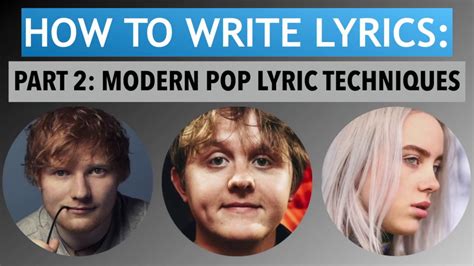 How To Write Lyrics (Part 2-Common Techniques) (Songwriting Tips Tutorial) - YouTube