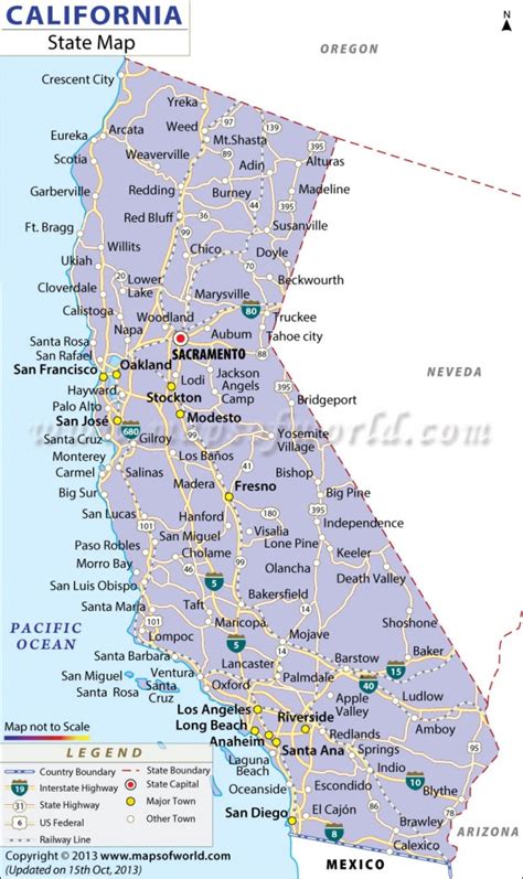 California State Map - Map Of California Showing Cities | Printable Maps