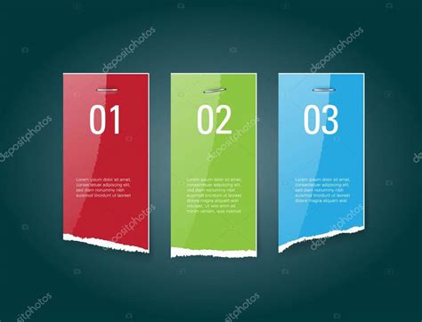 Vector Torn Glossy Paper Banners With Staples — Stock Vector inside Staples Banner Template ...