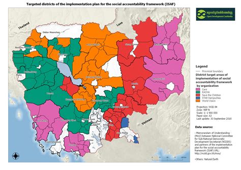 Targeted districts of the implementation plan for the social ...