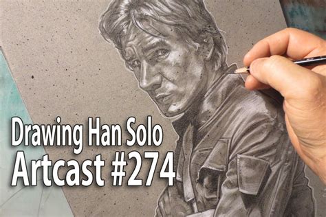 Artcast #274 Drawing Han Solo / Star Wars Art - YouTube