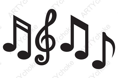 Music Notes. SVG File Ready for Cricut Graphic by artychoke.design · Creative Fabrica