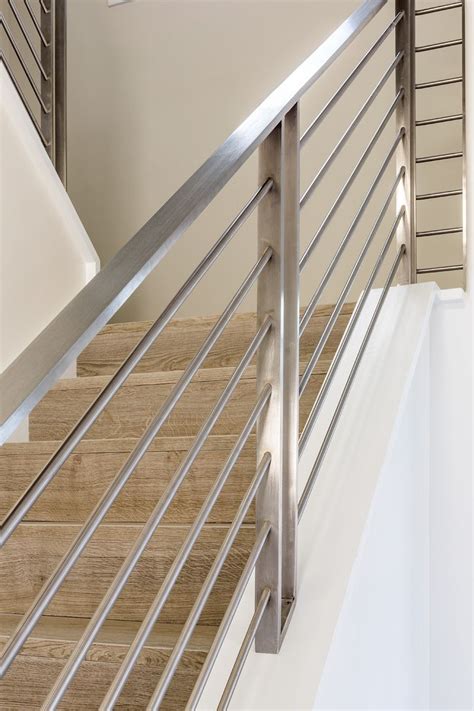 Beautiful Clean lines in this Custom Stainless Steel Railing | Steel railing design, Balcony ...