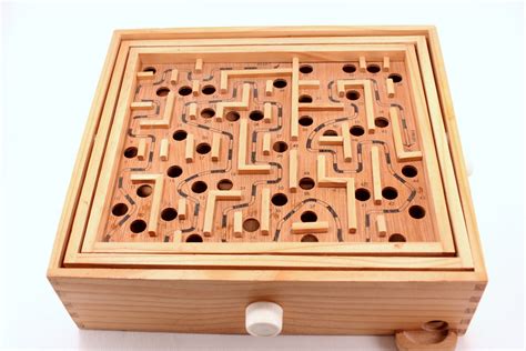 Vintage Wooden Marble Labryinth Maze Game by KidsCornerVintage