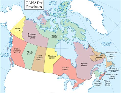 Map Of Canada Provinces