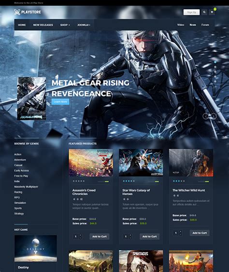 Games Joomla template with reviews and shop - JA PlayStore | JoomlArt