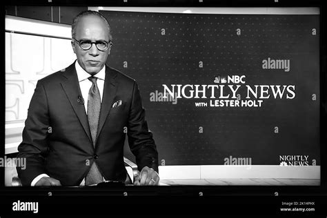 Nbc nightly news anchor Black and White Stock Photos & Images - Alamy