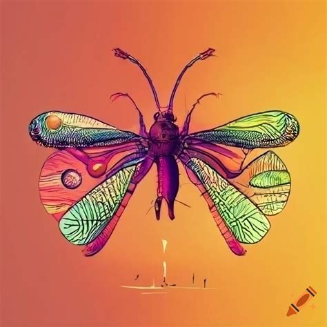 Haeckel butterfly in picasso-style psychedelic retro futurism on Craiyon