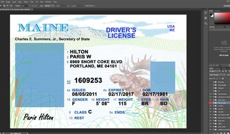 Maine driving licence psd template | Maine driving licence template [2019]