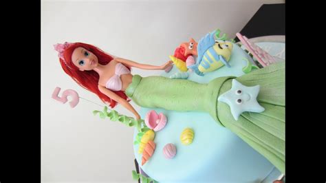 How to Make a Little Ariel Mermaid Cake - YouTube