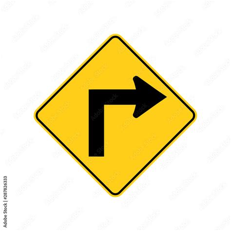 USA traffic road signs.sharp bend or turn in the road ahead .vector ...