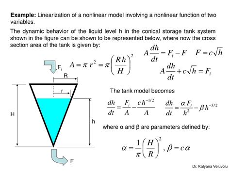 PPT - Example: Linearization of a nonlinear model involving a nonlinear function of two ...